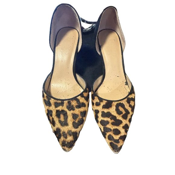 Franco Sarto Leopard Print DOrsay Pumps With Pointed Toe 3 Inch Heels - Picture 4 of 9